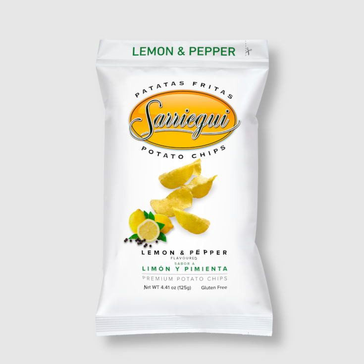 Acheter chips saveur citron et poivre sans gluten Sarriegui