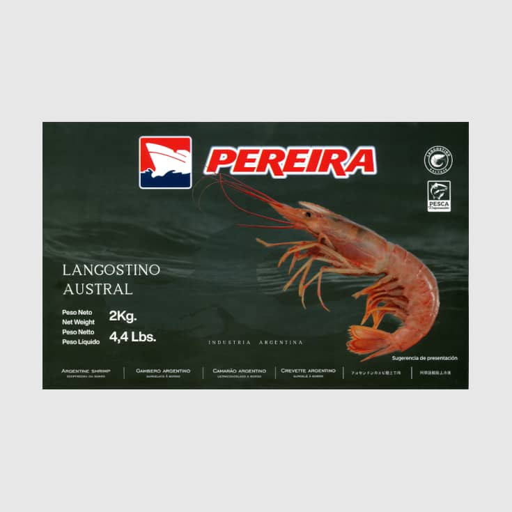 Acheter crevettes d'Argentine sauvages surgelées à bord Pereira