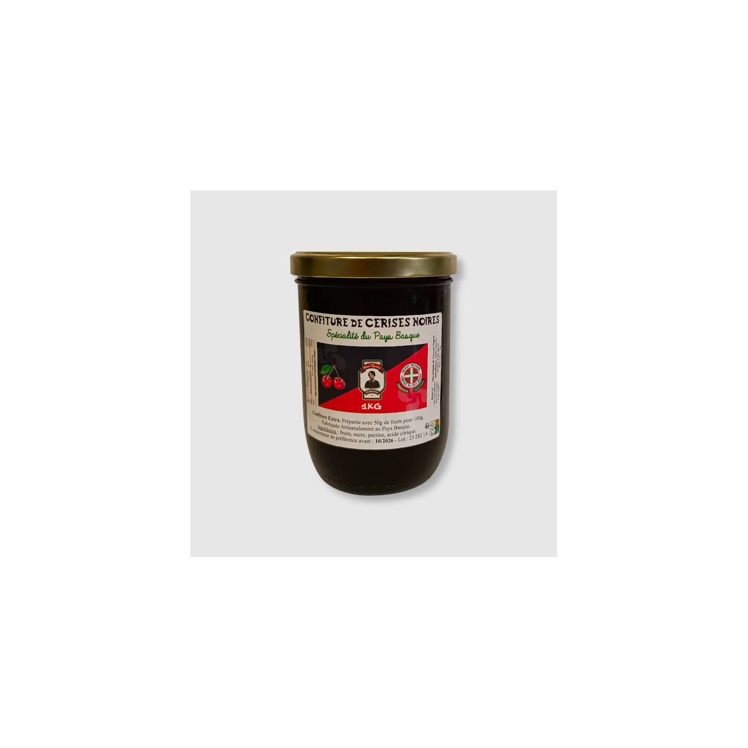Acheter confiture de cerises noires artisanale au kilo Maia Ezpeleta