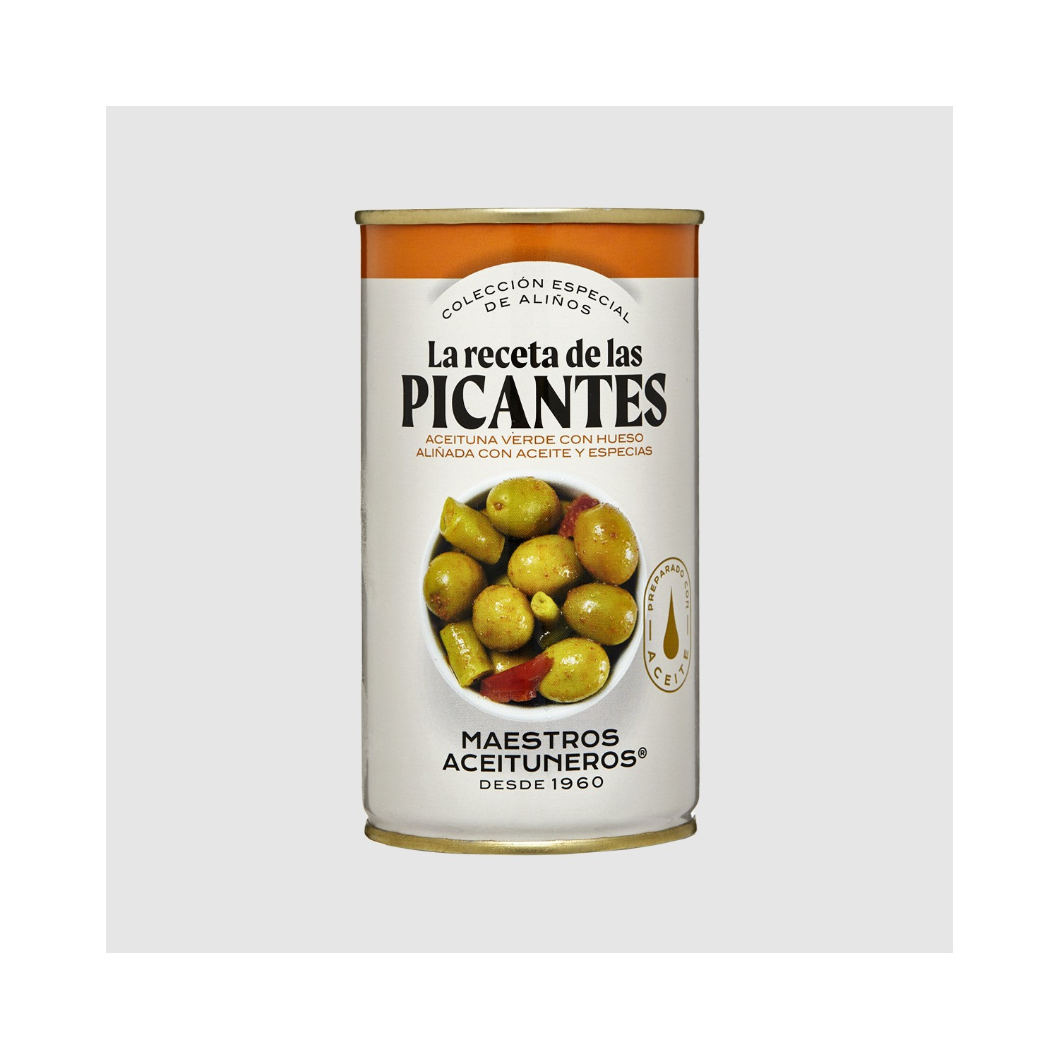Olives vertes « la receta de las picantes » sans gluten Maestros Aceituneros