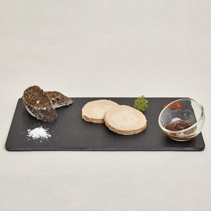 Bloc de foie gras de canard du Sud-Ouest 30 % morceaux prétranché : onacook.com