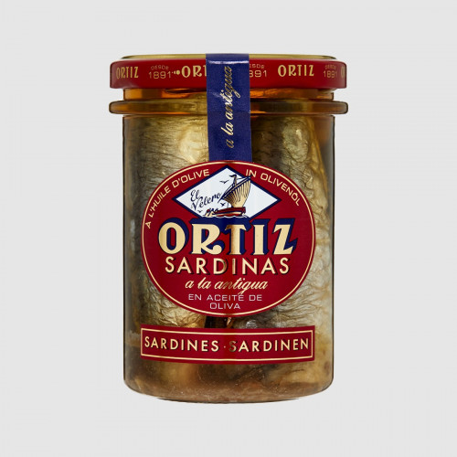 Sardines à l’huile d’olive en bocal Ortiz