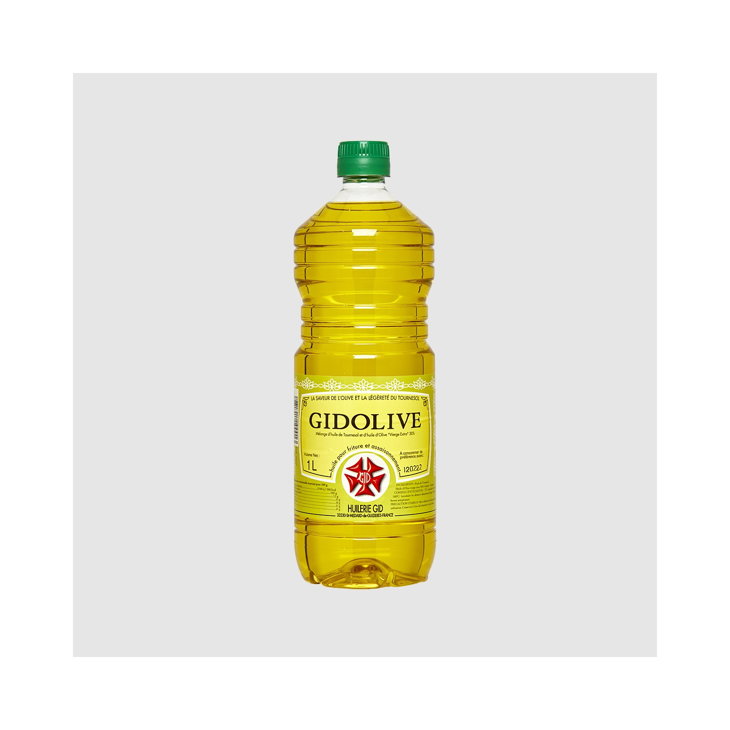 Mélange d’huile de Tournesol et d’huile d’Olive Vierge Extra 30 Gidolive Espagne 1 L