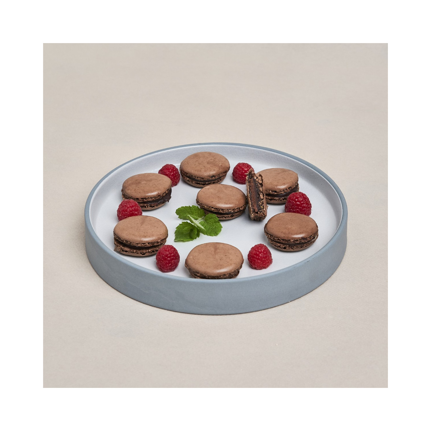 35 macarrones dulces sabor chocolate congelados : onacook.com